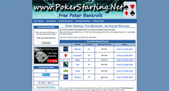 Desktop Screenshot of pokerstarting.net